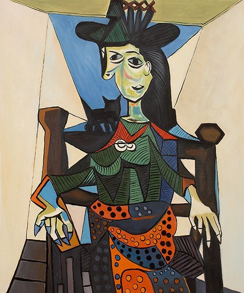 Дора Маар с кошкой