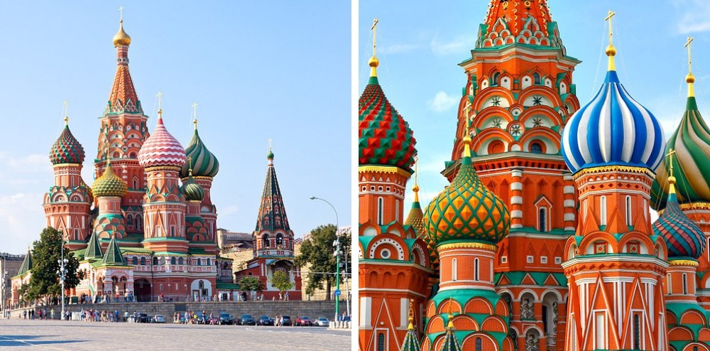 25 сказочных мест со всей планеты (Храм Василия Блаженного, Россия)